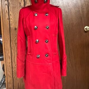 Guess Women's Vibrant Red Trench Coat